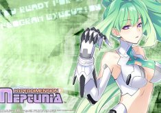 Hyperdimension Neptunia Wallpaper 007 – Green Heart (Vert)