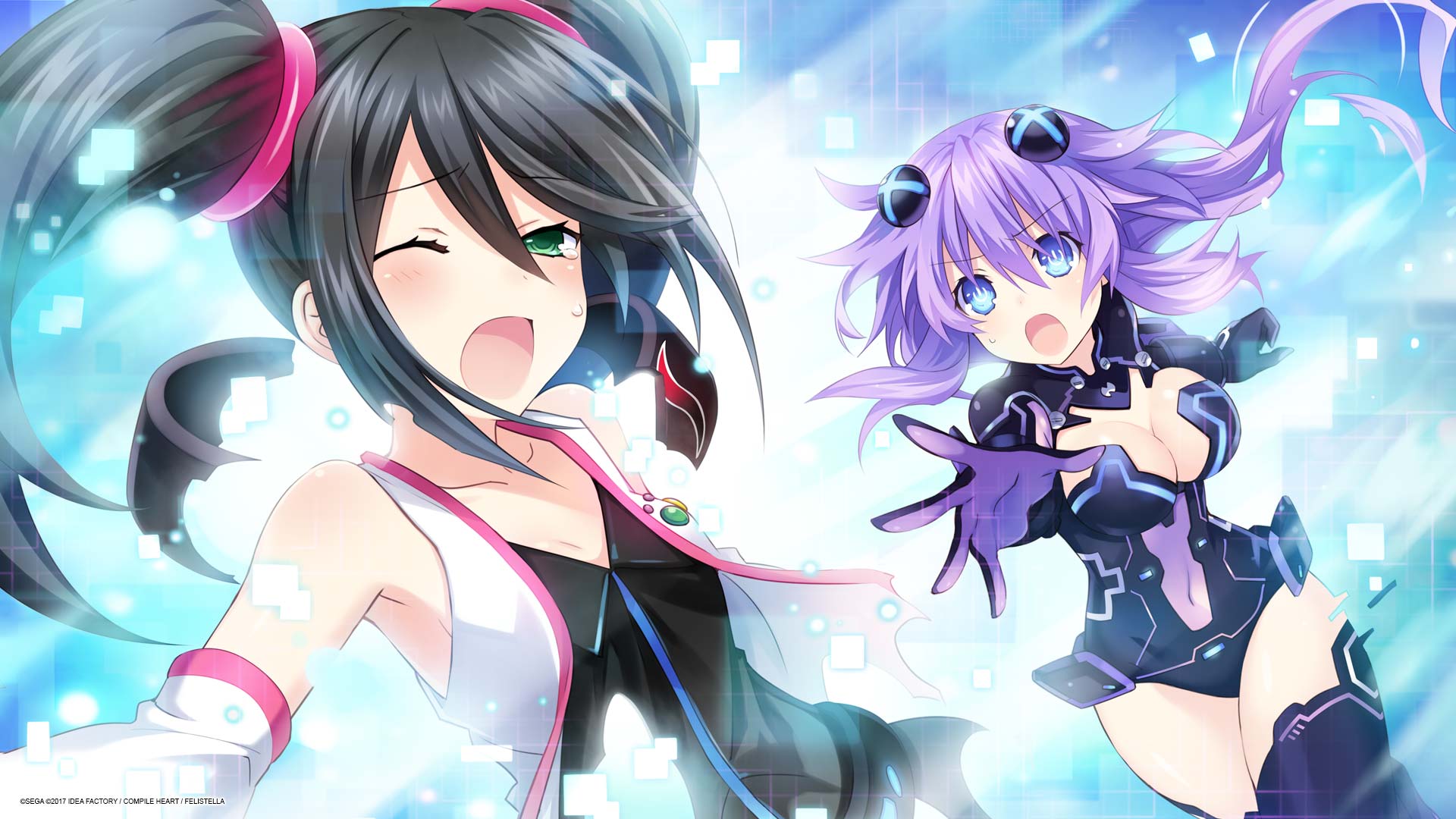 Superdimension Neptune vs SEGA Hard Girls Wallpaper 006 – Sega Saturn & Purple Heart