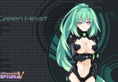 Hyperdimension Neptunia Victory Wallpaper 008 Green Heart Vert