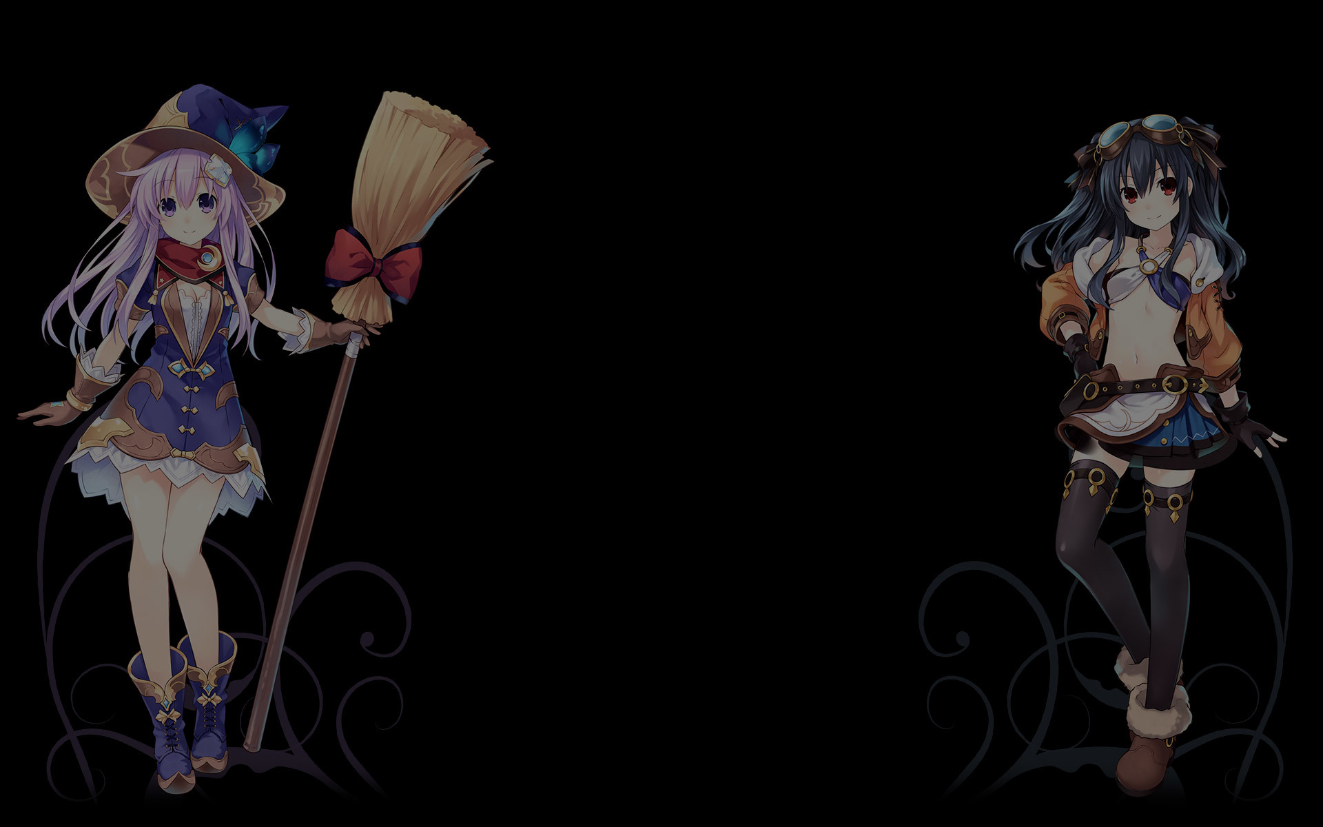 Cyberdimension Neptunia 4 Goddesses Online Wallpaper 003 Nepgear and Uni
